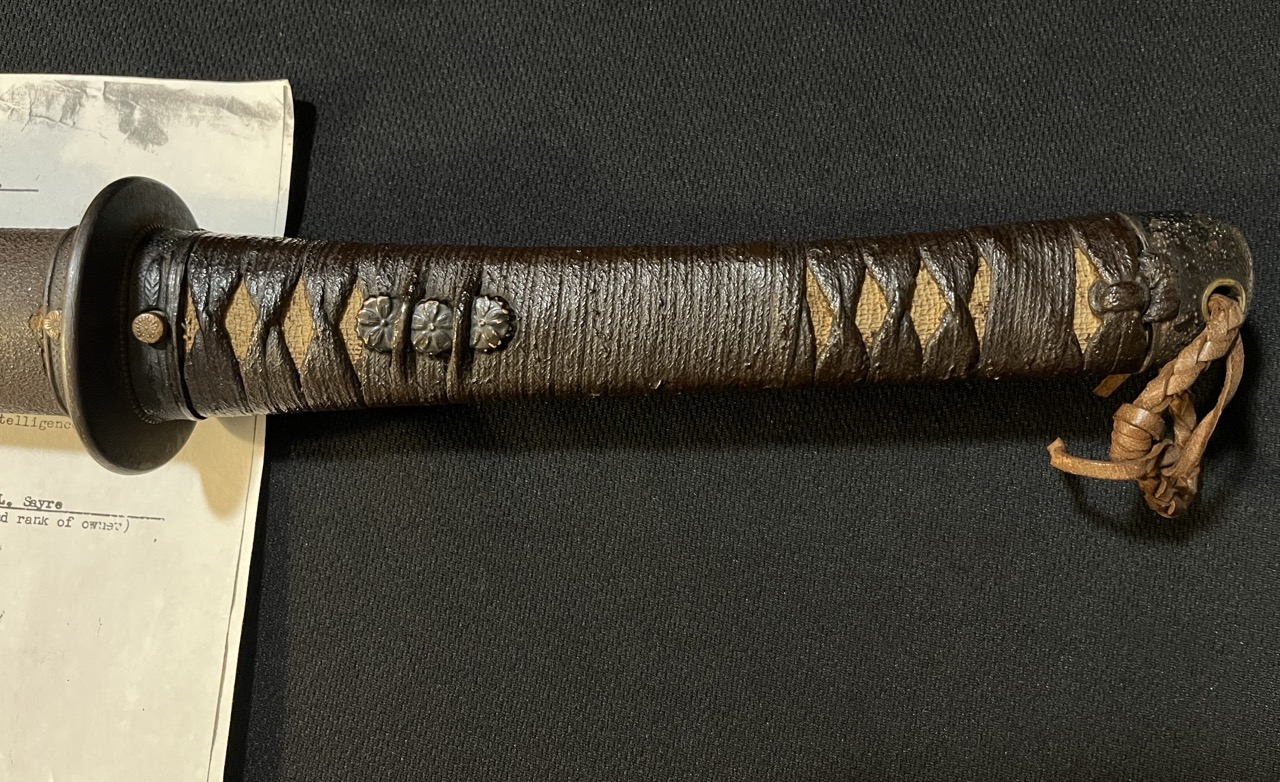 Japanese NAGAMITSU WWII Sword -1944/Type 3 Army -Samurai w/Bringback Paper - Image 2