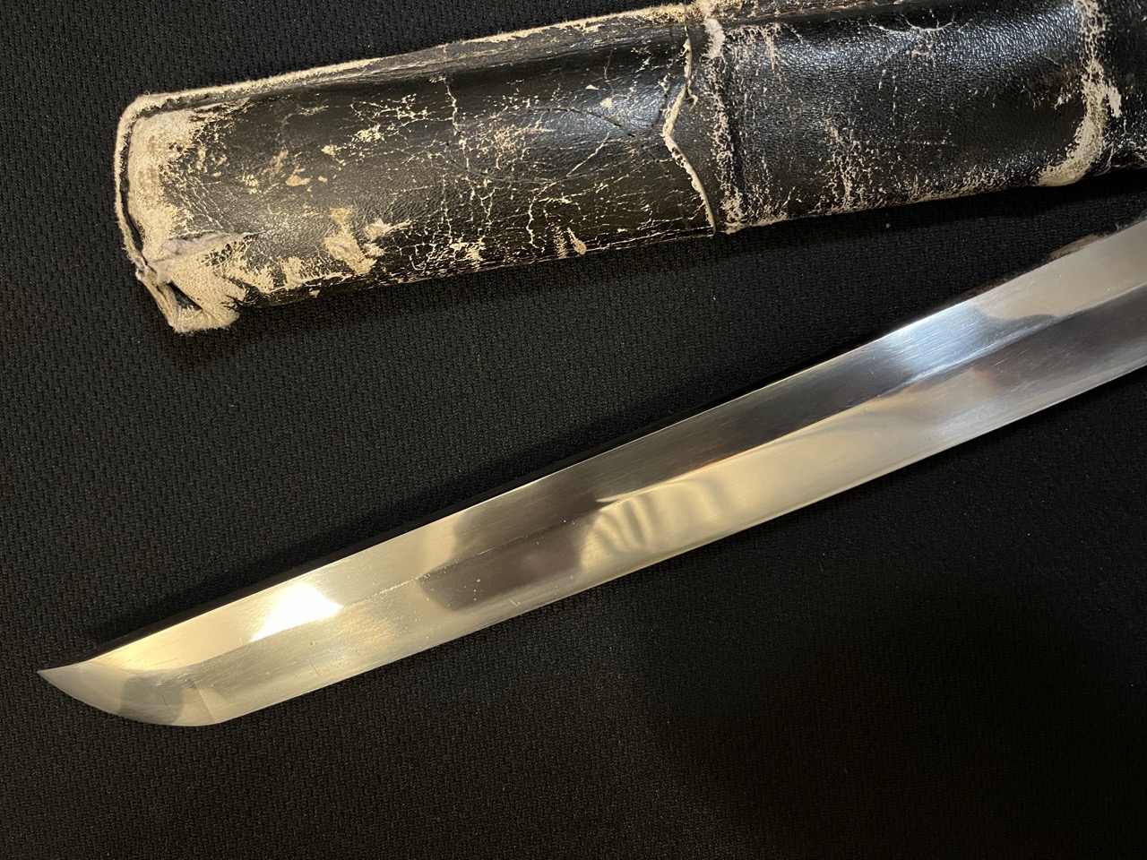 WWII Japanese Naval Sword -IJN Navy/Samurai/Antique/Sharkskin & COMBAT COVER - Image 4