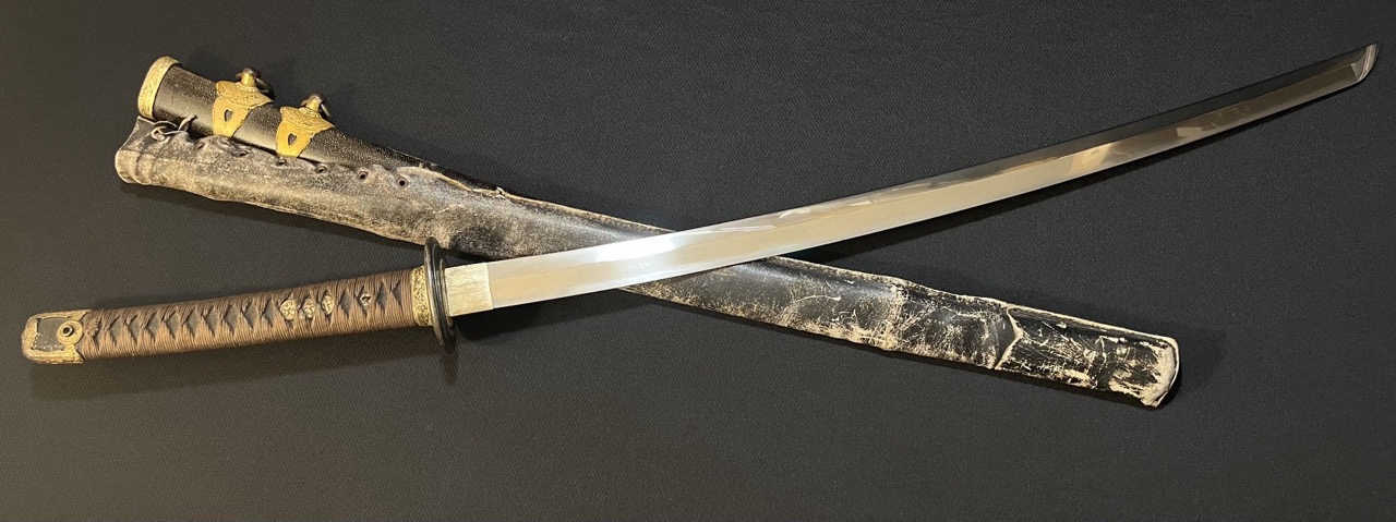 WWII Japanese Naval Sword -IJN Navy/Samurai/Antique/Sharkskin & COMBAT COVER - Image 7