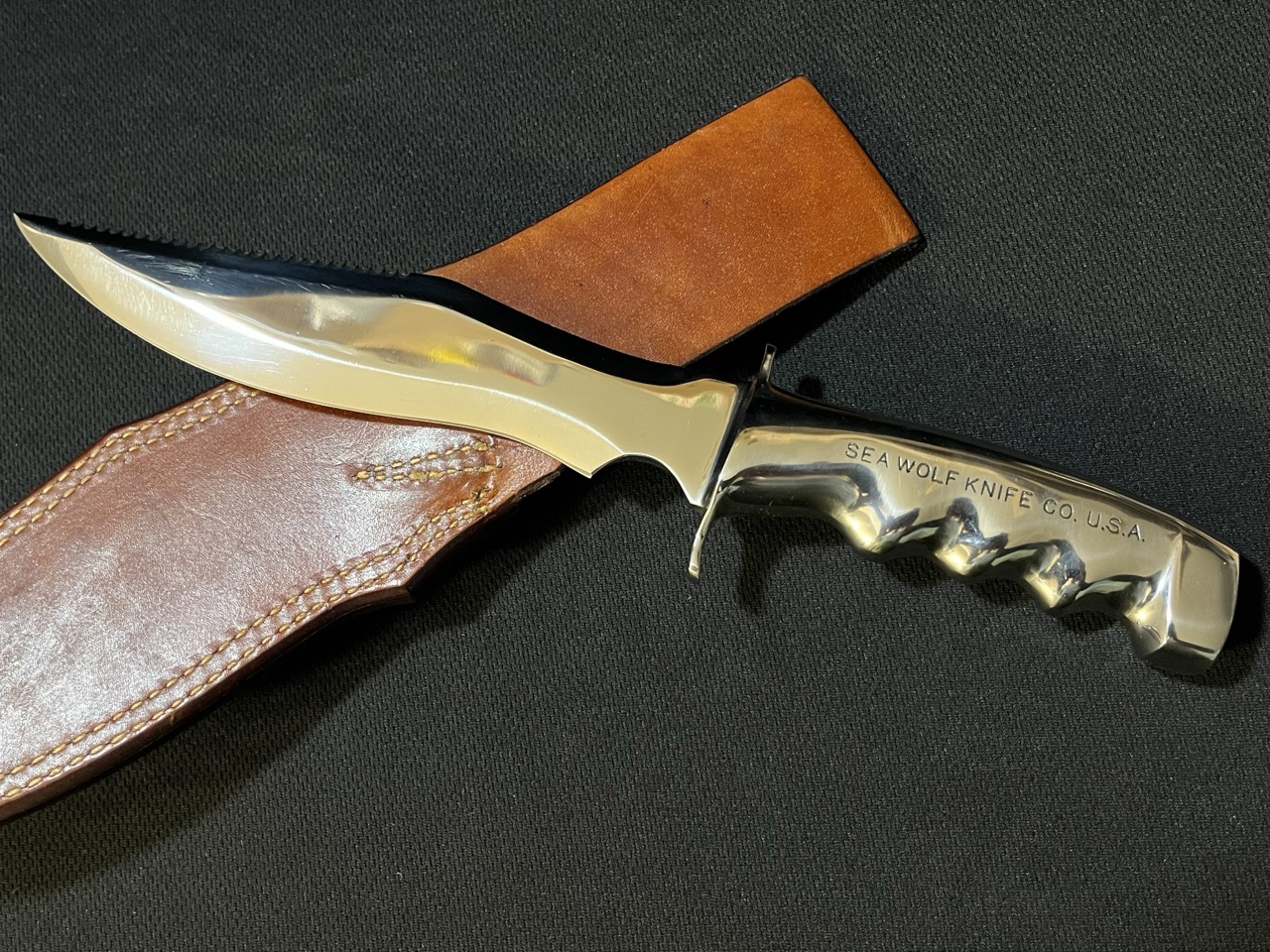 Sea Wolf UDT Knife -Made by Gus Marsh (1 of 200 made) -w/Sheath! -Co USA - Image 4