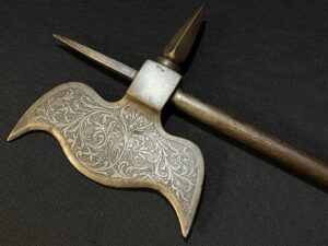Antique 19th Century Indian Battle Axe w/Museum Exhibit Number