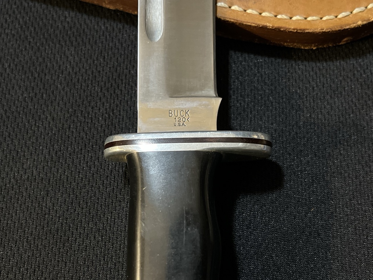 Buck CUSTOM 120 Knife -'General' -Tan Sheath -1986 Date -Bowie Hunting USA - Image 3