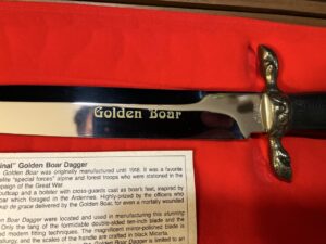 Kershaw Golden Boar Knife in Hardwood Display Case