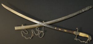 American Eagle Head Sword / Saber with Blued & Gold Gilt Blade