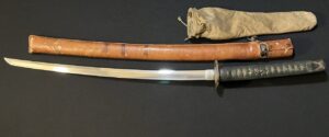 Old Japanese Army Sword with Canvas tsuka cover