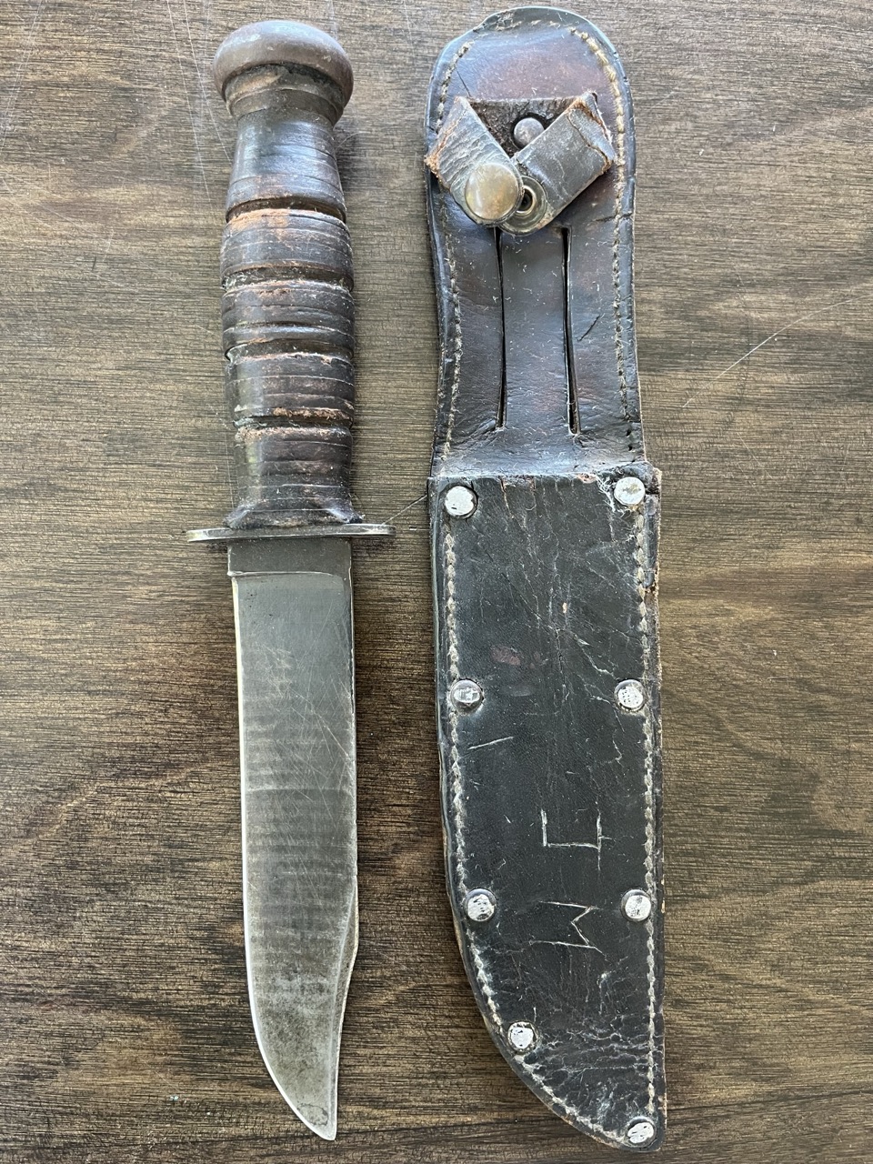 US WWII Knives Lot of 20 -Issue and Theater -10 Vet ID'd -WW2 Collection - Image 11