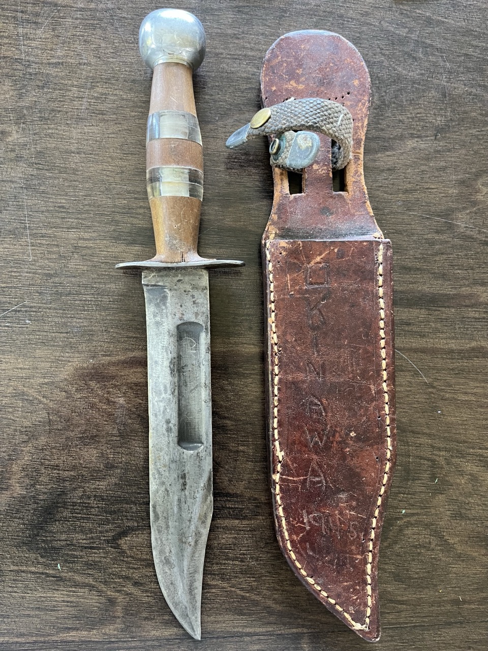 US WWII Knives Lot of 20 -Issue and Theater -10 Vet ID'd -WW2 Collection - Image 12