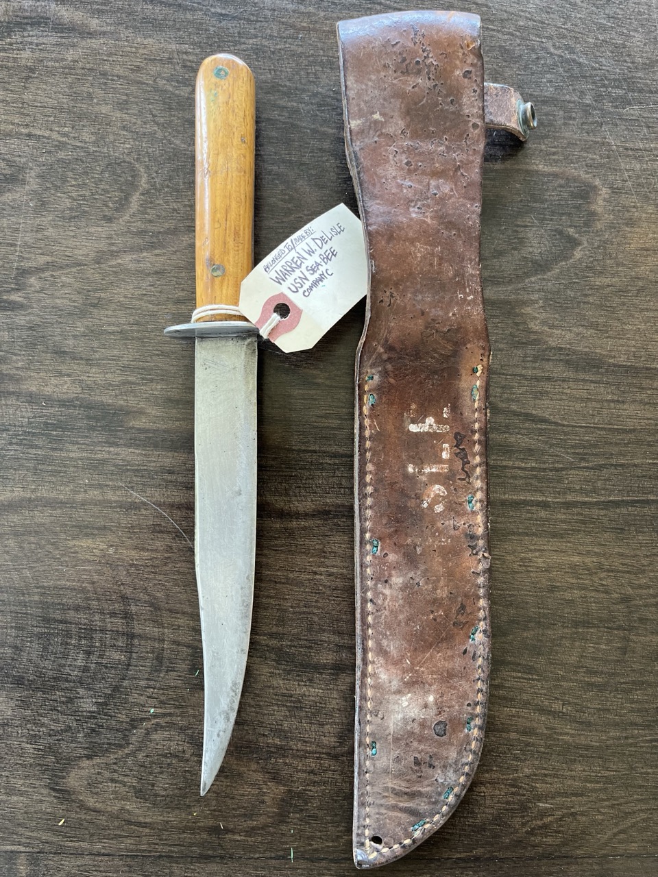 US WWII Knives Lot of 20 -Issue and Theater -10 Vet ID'd -WW2 Collection - Image 16