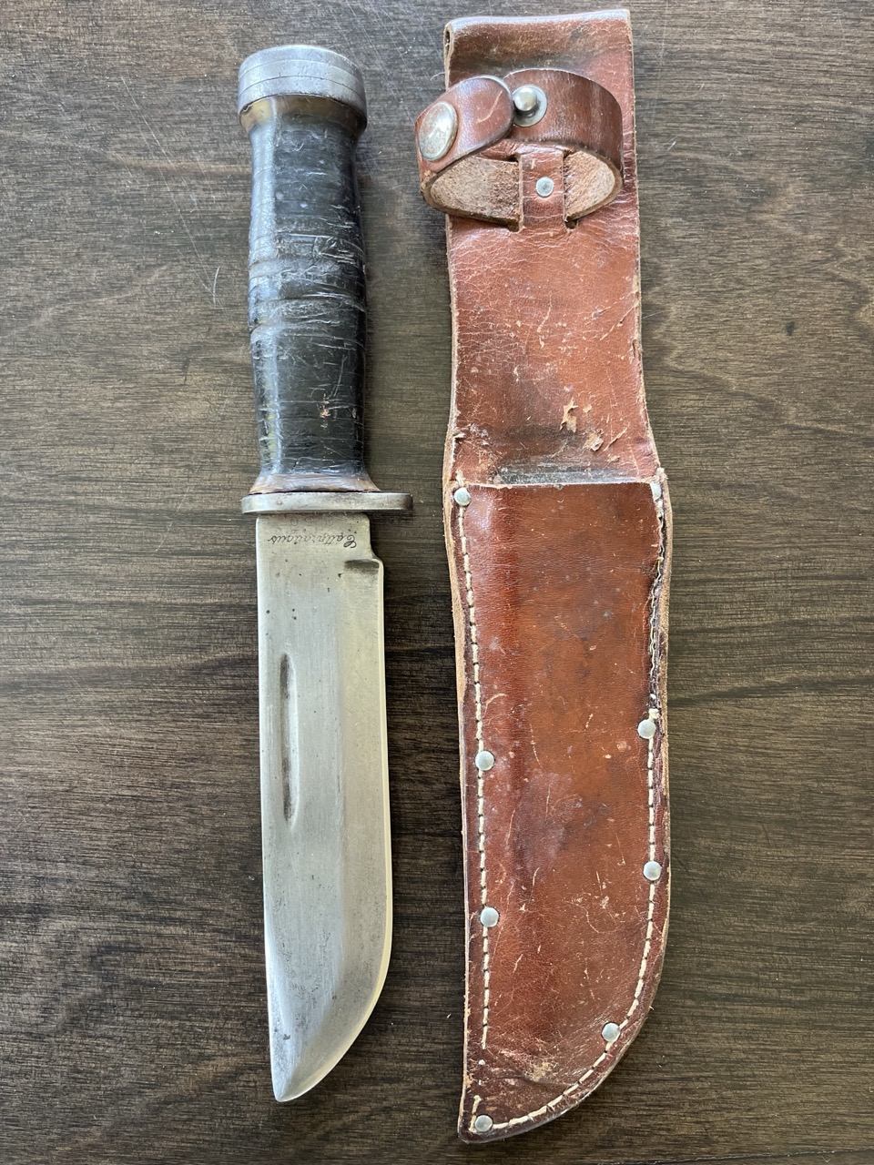 US WWII Knives Lot of 20 -Issue and Theater -10 Vet ID'd -WW2 Collection - Image 18