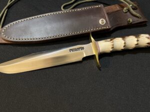 Randall Model 1 Fighting Knife with Finger Groove Stag Grip