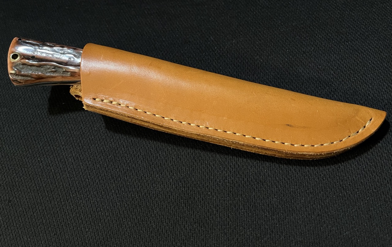 RW Wilson Custom Knife -Fixed Blade Hunter -Maker Jeremiah Johnson Movie Knives -bw - Image 2