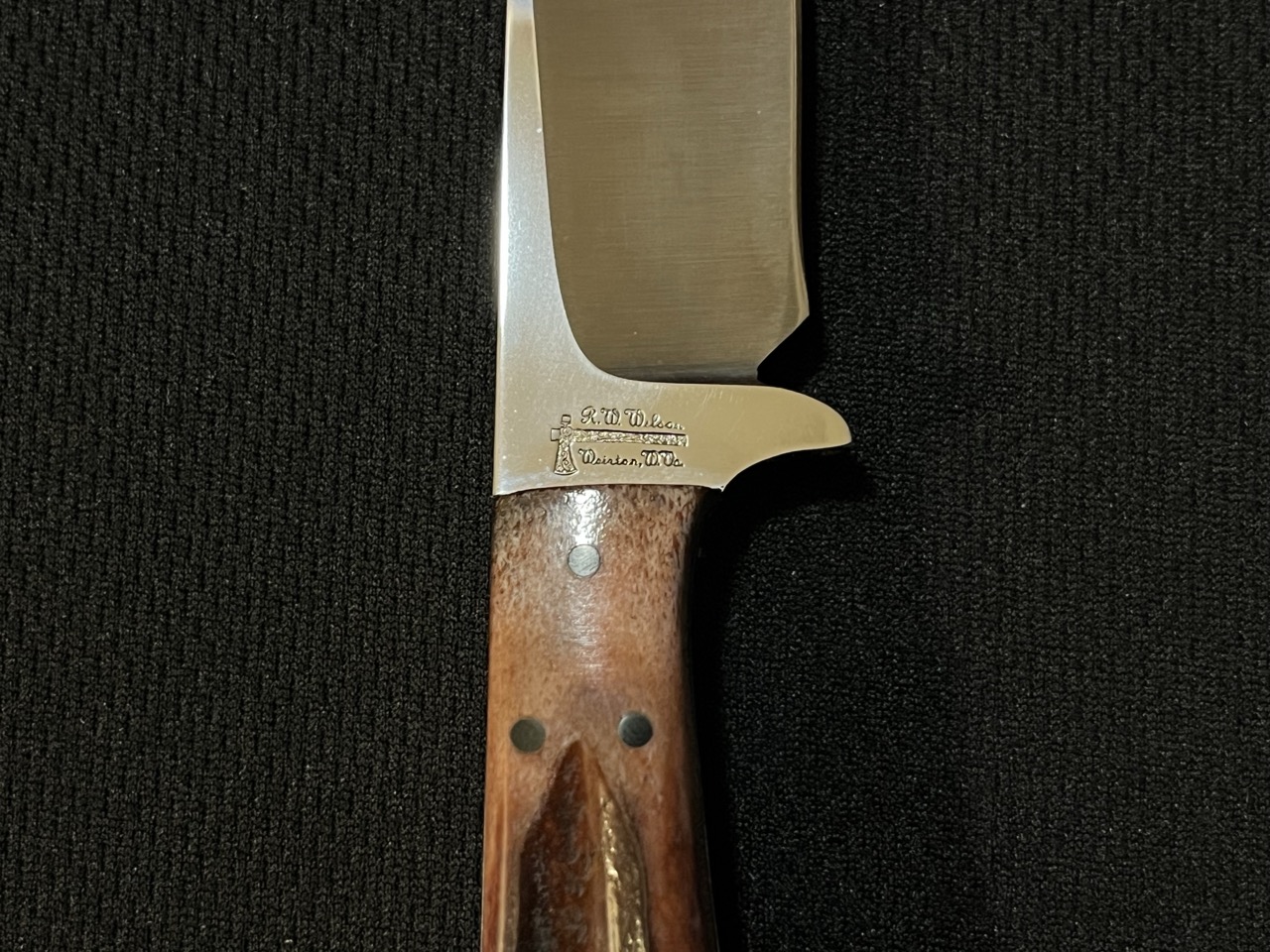 RW Wilson Custom Knife -Fixed Blade Hunter -Maker Jeremiah Johnson Movie Knives -bw - Image 6