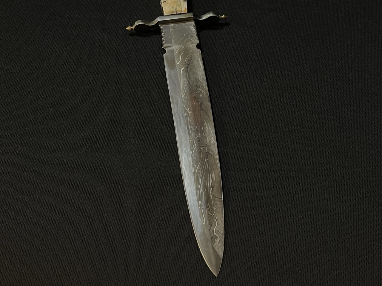 Ray Rybar Custom Knife -Damascus Dagger -ABS Master Smith Bill Moran Award Winner -bw - Image 6
