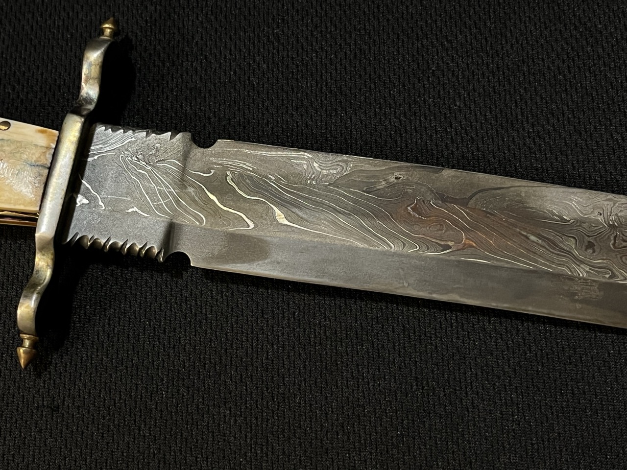 Ray Rybar Custom Knife -Damascus Dagger -ABS Master Smith Bill Moran Award Winner -bw - Image 8