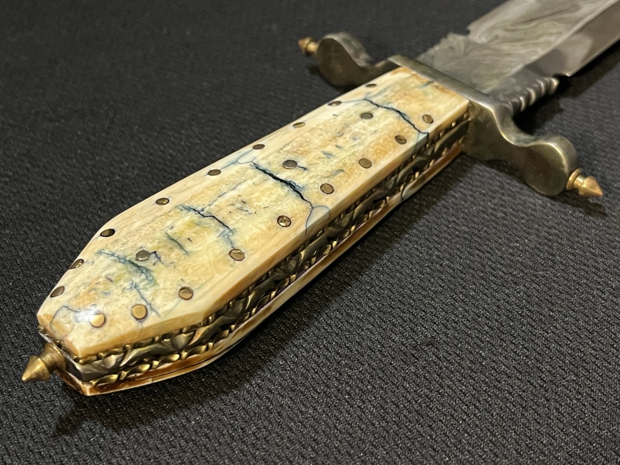 Ray Rybar Custom Knife -Damascus Dagger -ABS Master Smith Bill Moran Award Winner -bw - Image 9