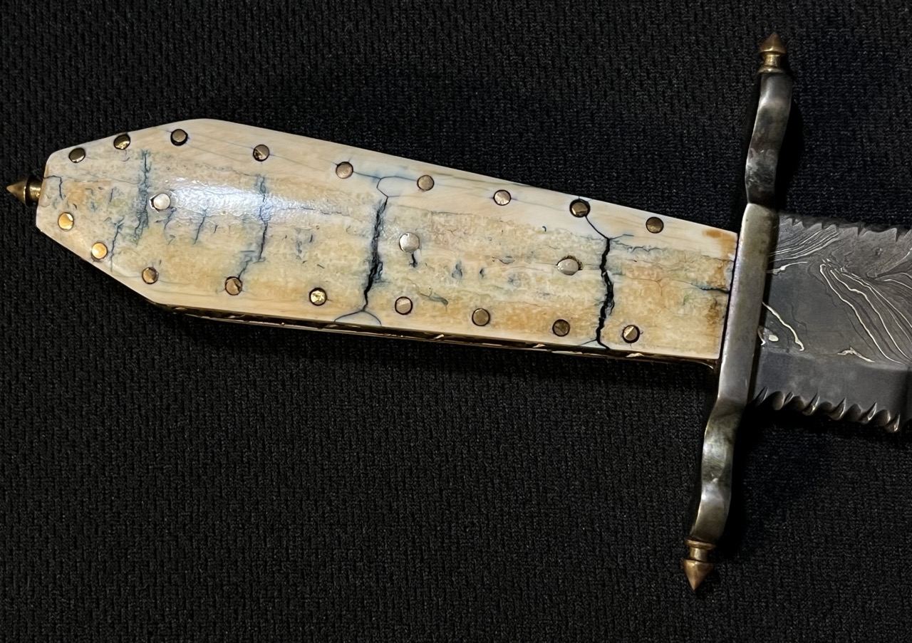 Ray Rybar Custom Knife -Damascus Dagger -ABS Master Smith Bill Moran Award Winner -bw - Image 10