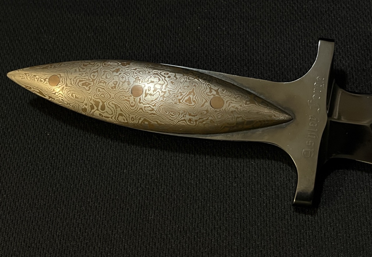 RARE Ashley Forge Knife -Paul Bartrug Custom Mokume Dagger -ABS Master Smith -bw - Image 3
