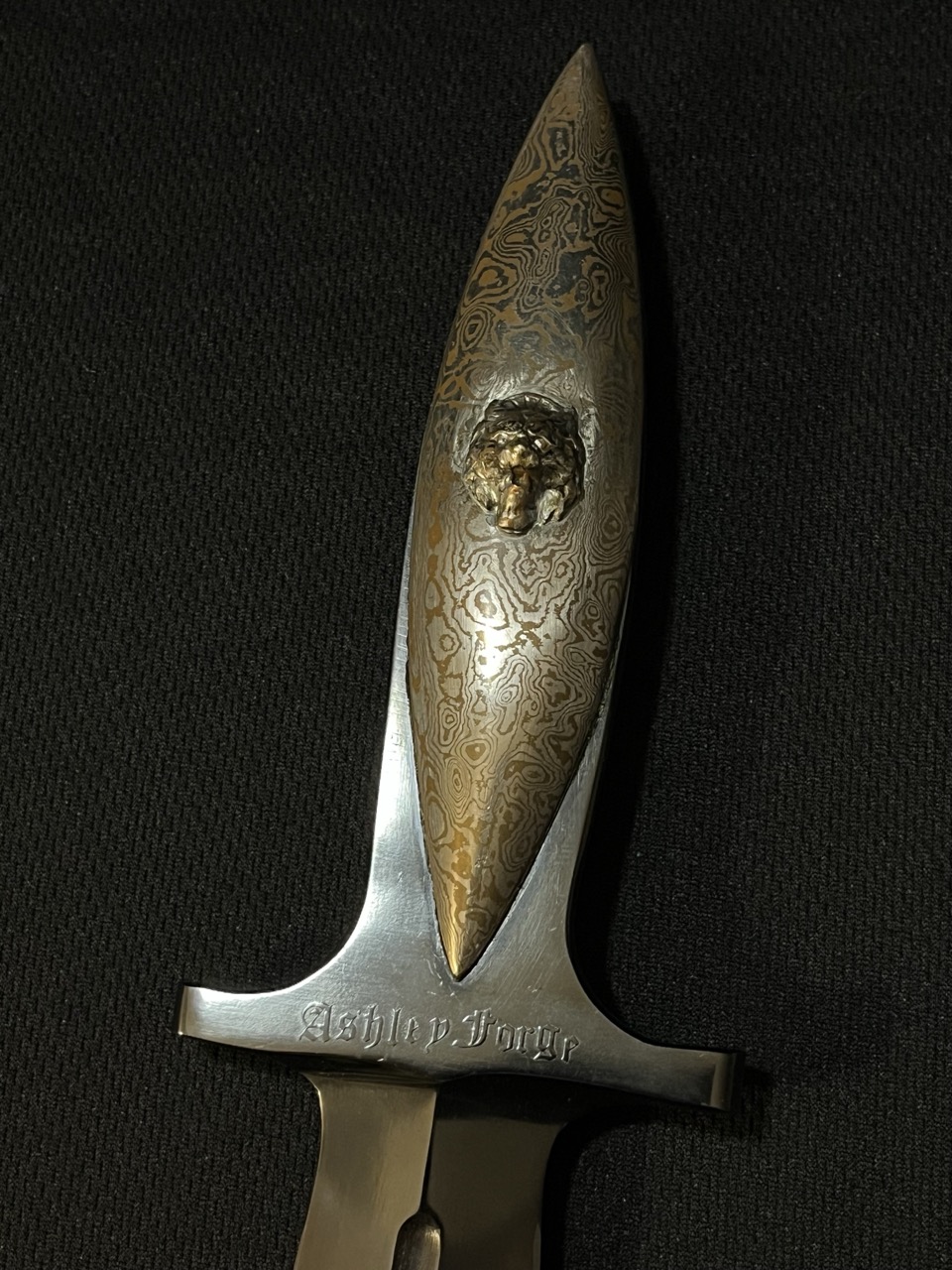 RARE Ashley Forge Knife -Paul Bartrug Custom Mokume Dagger -ABS Master Smith -bw - Image 7
