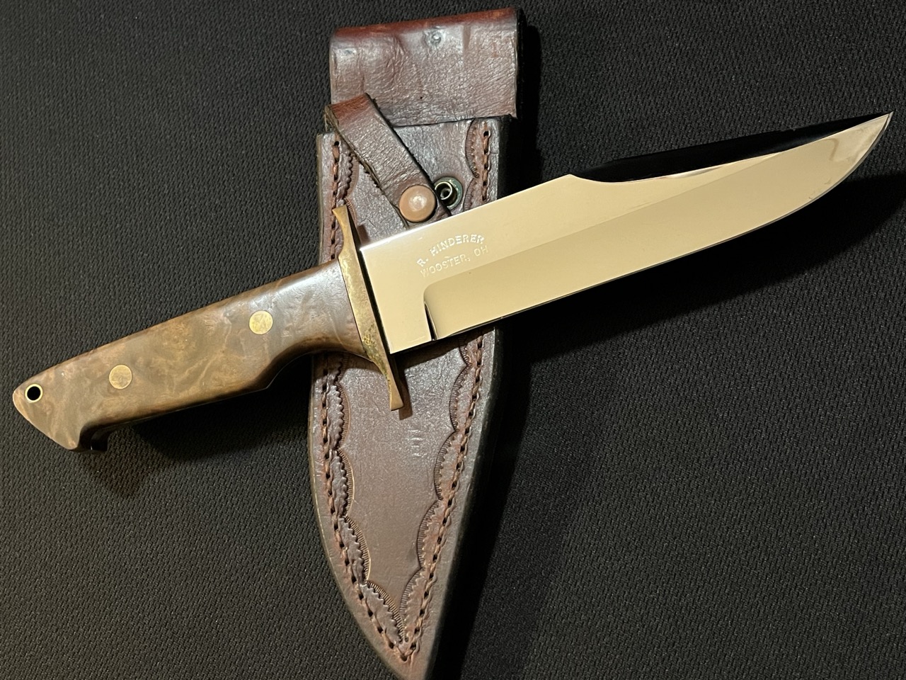 Early Hinderer Custom Knife - year 1993 Bowie Fighter