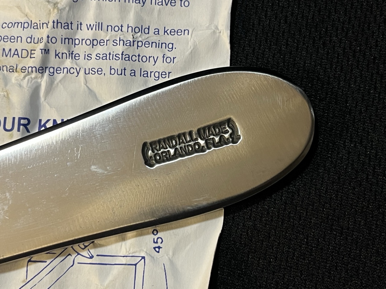 Randall 9 Thrower Knife -Pro Model -Orlando FLA -from Vtg Collection - Image 3
