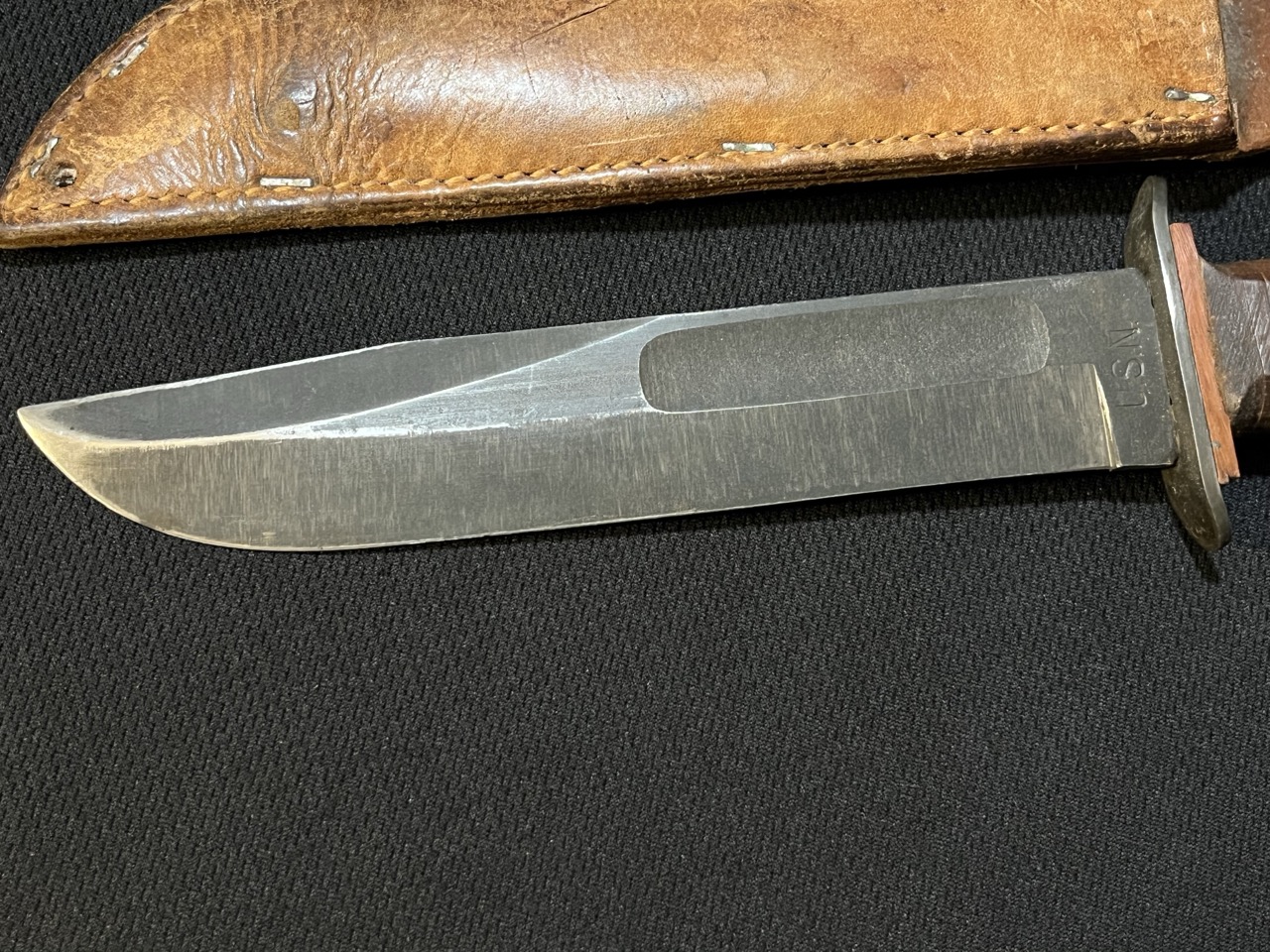 WWII ROBESON Mark 2 Fighting Knife -USN -Red Spacer/BOYT 43 EARLIEST VERSION - Image 4