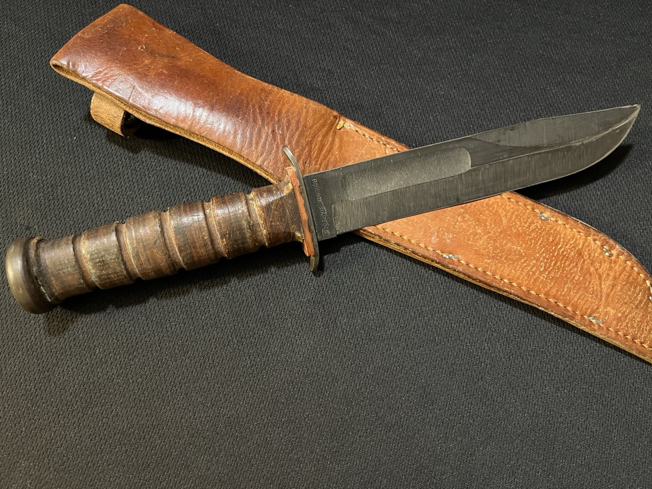 WWII ROBESON Mark 2 Fighting Knife -USN -Red Spacer/BOYT 43 EARLIEST VERSION - Image 5
