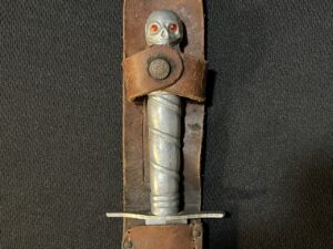 Rare Vietnam Fighting Knife with Skull and Crossbones Handle