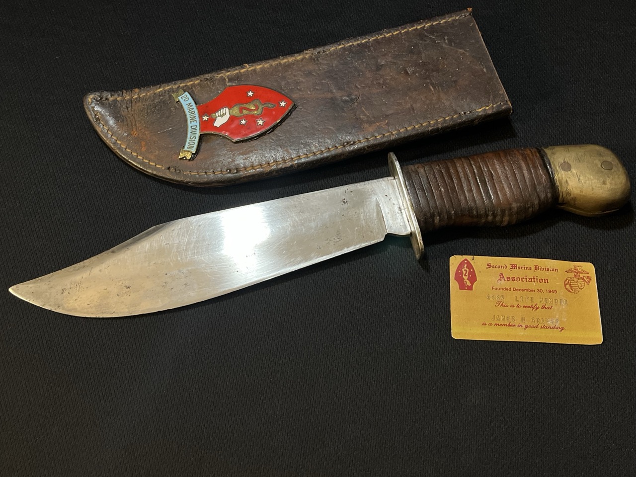 US WWII V44 Knife - 2nd Marine Division