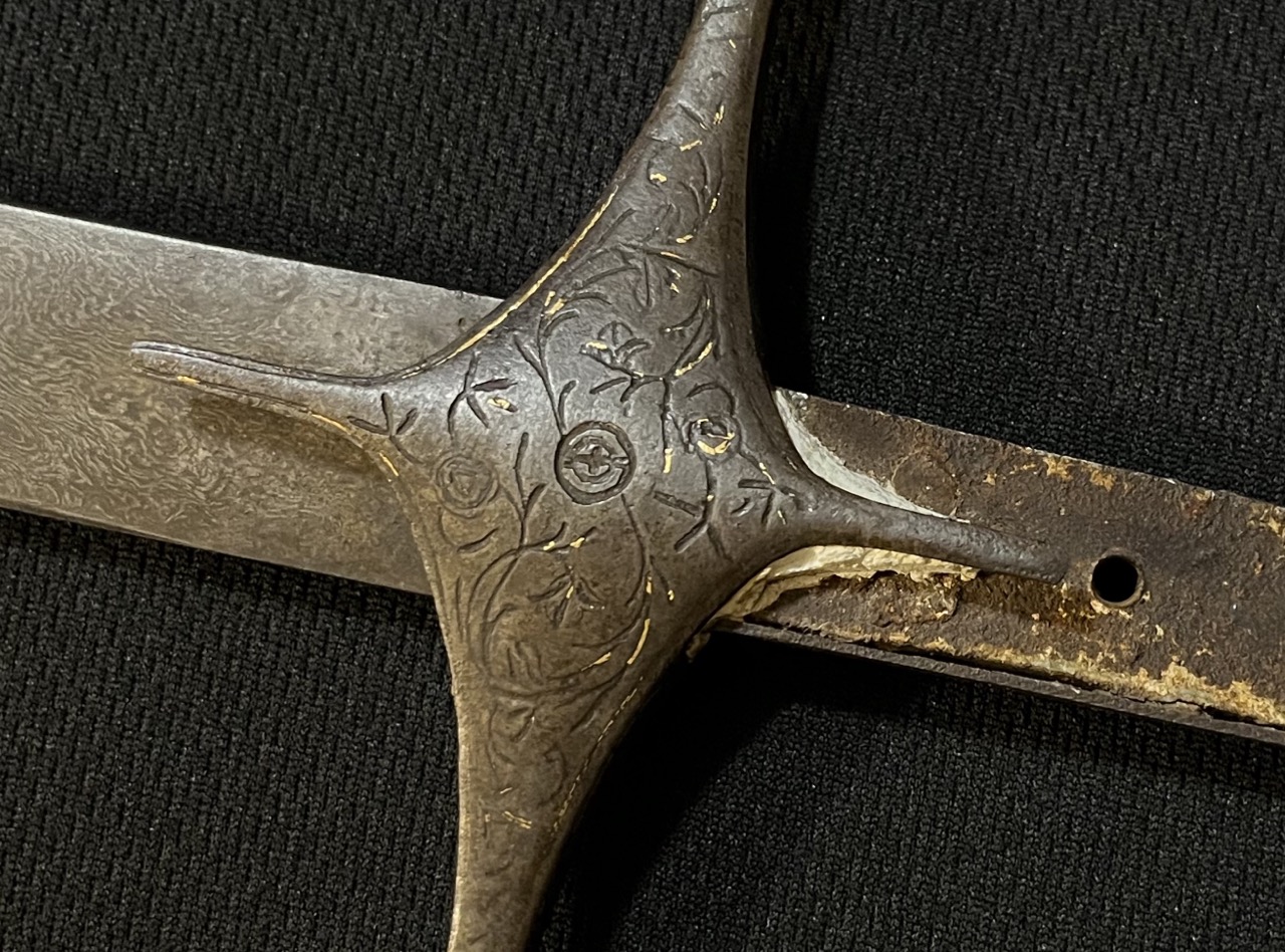 Ottoman Persian Shamshir Sword -Antique Old Islamic -Fine Wootz -Damascus -Gold - Image 3