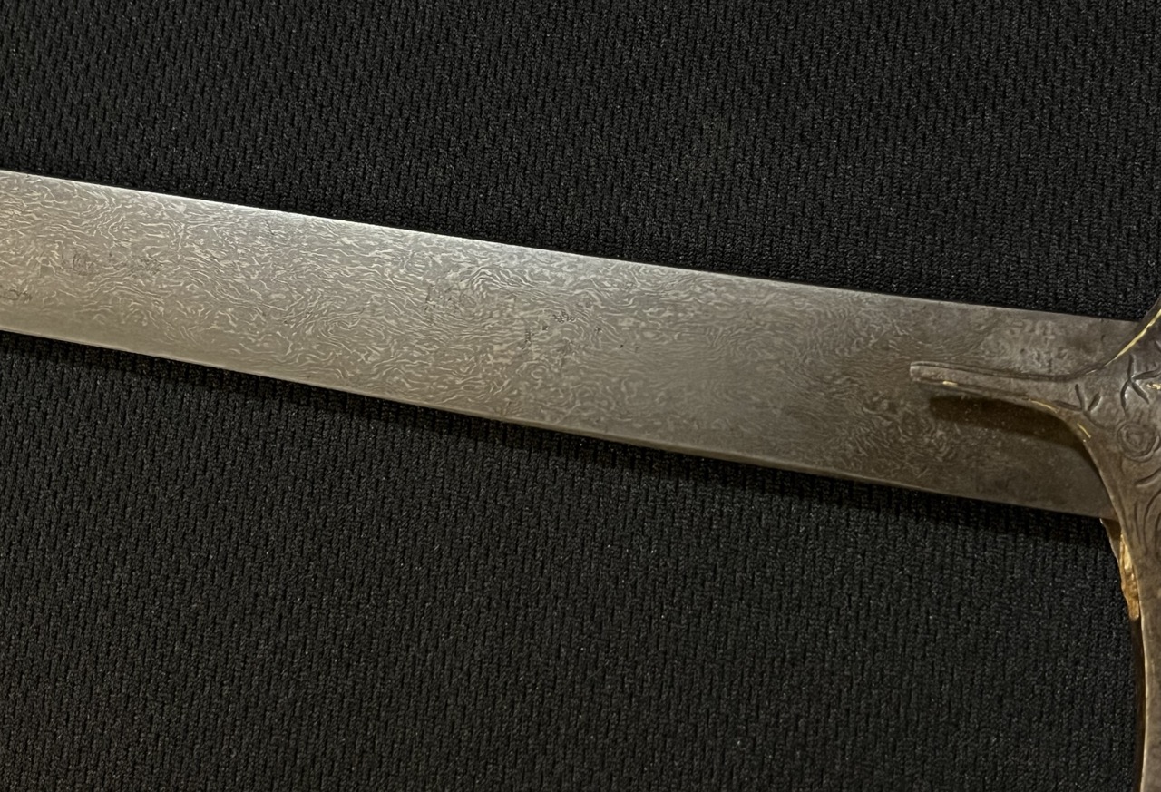 Ottoman Persian Shamshir Sword -Antique Old Islamic -Fine Wootz -Damascus -Gold - Image 6