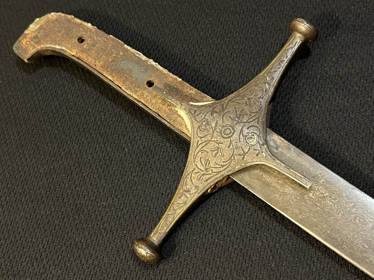 Ottoman Persian Shamshir Sword -Antique Old Islamic -Fine Wootz -Damascus -Gold - Image 10