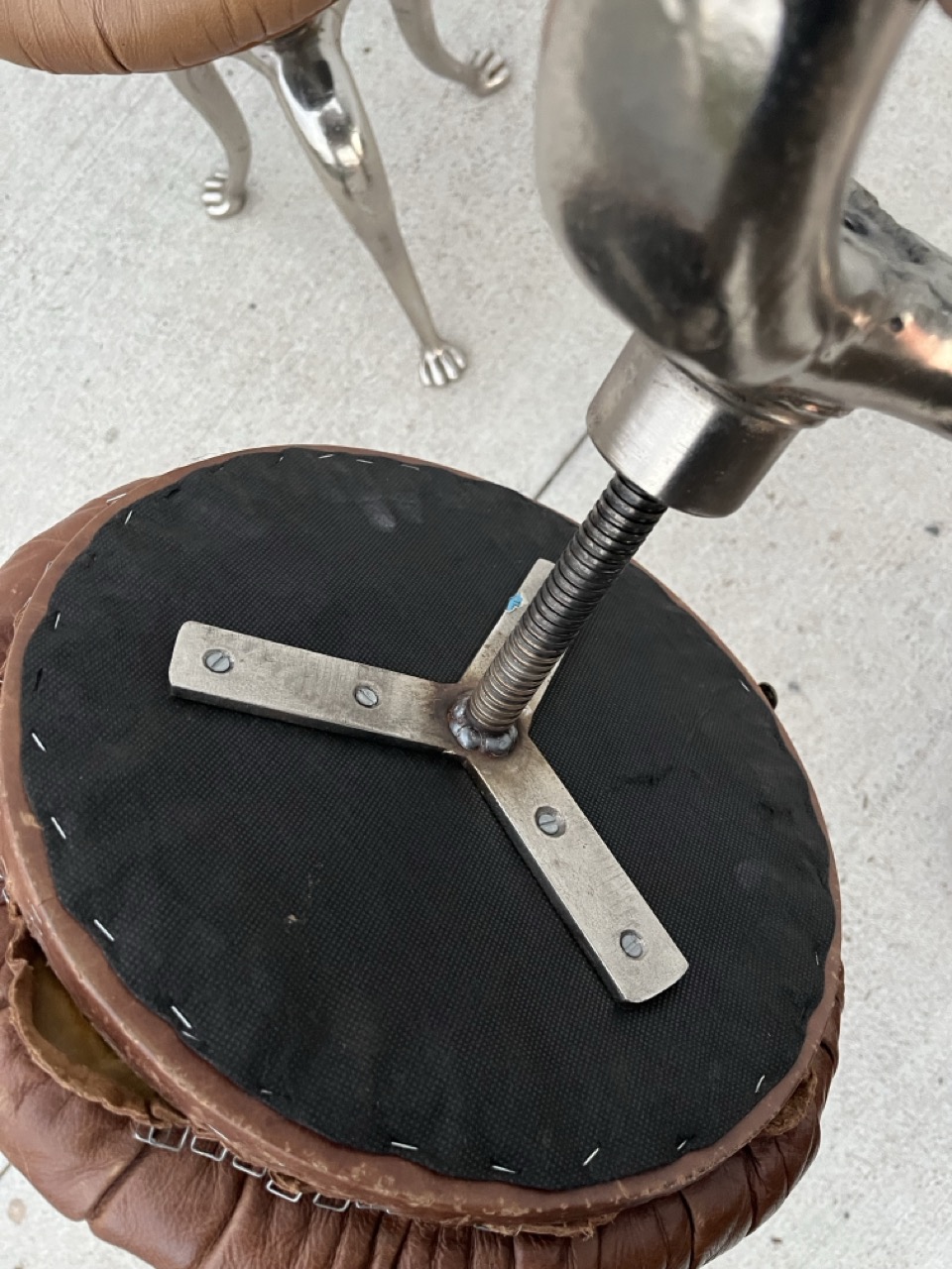 Antique Claw Foot Stool Set -circa 1910-1920 Artist/Industrial/Drafting Table Matching - Image 11