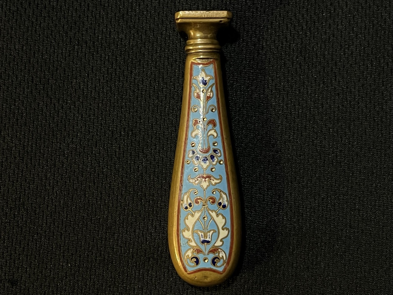 Antique French Wax Seal with Champleve Enamel