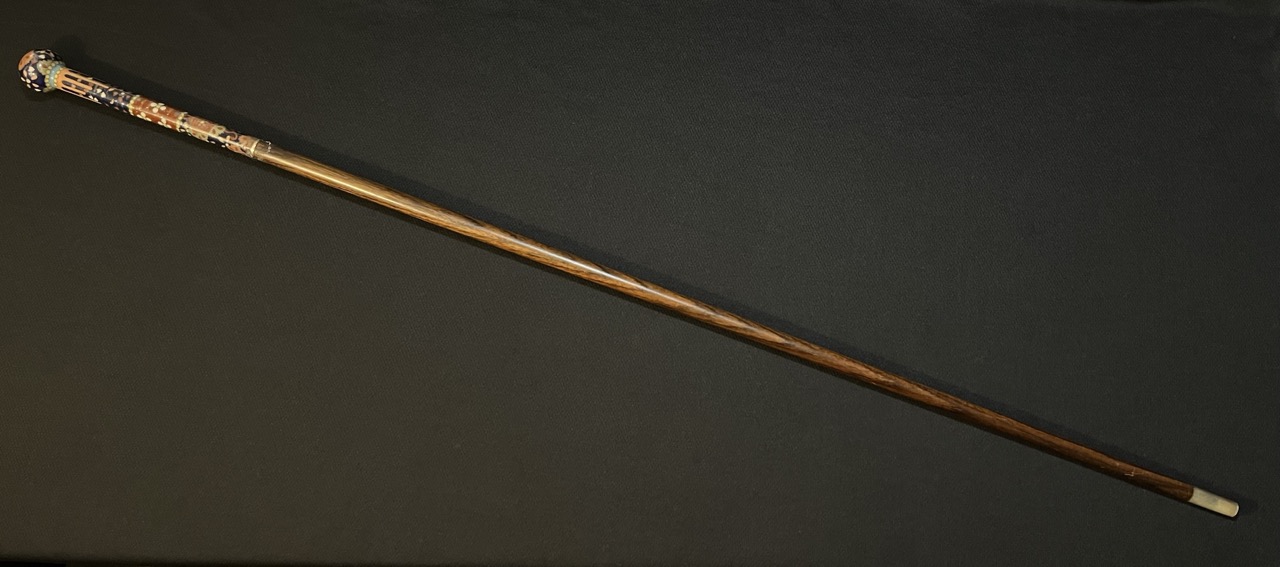 Rare Japanese Cloisonne Walking Cane