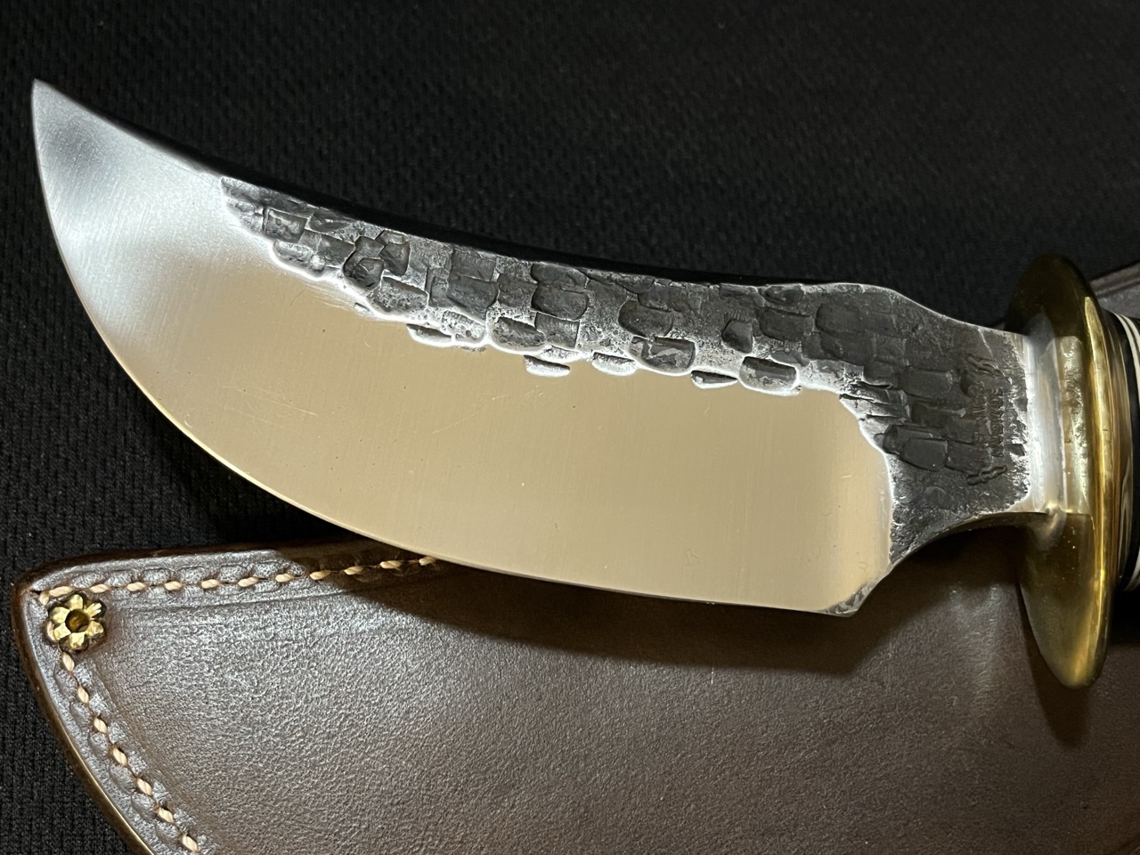 JIM BEHRING JR Knife -Custom Scagel Style Hunting Skinning -Bone Handle - Image 4